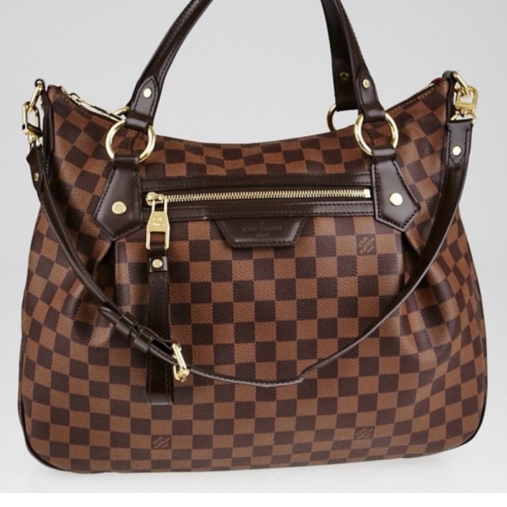 Louis Vuitton Brown Checkered Shoulder Bag